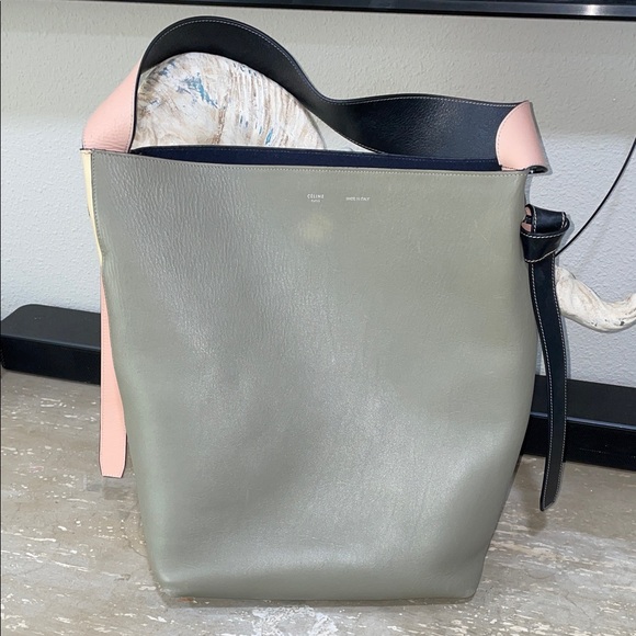 Celine Handbags - Celine tricolor tote with inside wallet